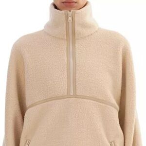 LAMARQUE Cream Half-Zip Fleece Pullover🌸